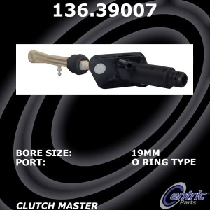 Centric Premium Clutch Master Cylinder for Volvo S60 - 136.39007