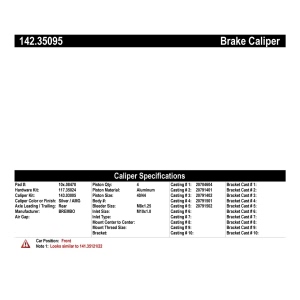 Centric Posi Quiet™ Loaded Brake Caliper for Mercedes-Benz CLK500 - 142.35095