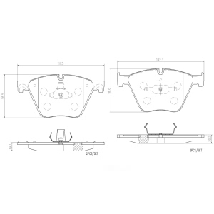 brembo Premium Ceramic Front Disc Brake Pads for 2013 BMW 760Li - P06073N