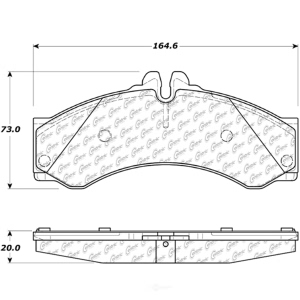 Centric Posi Quiet™ Semi-Metallic Rear Disc Brake Pads for 2004 Dodge Sprinter 2500 - 104.09490