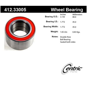 Centric Premium™ Wheel Bearing for 2002 Volkswagen EuroVan - 412.33005