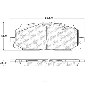 Centric Posi Quiet™ Semi-Metallic Front Disc Brake Pads for 2019 Audi Q8 - 104.18940