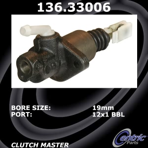 Centric Premium Clutch Master Cylinder for Volkswagen - 136.33006