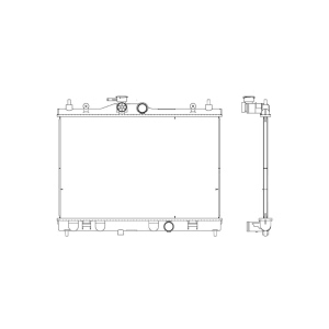 TYC Engine Coolant Radiator for Nissan Cube - 13127