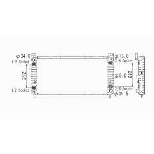 TYC Engine Coolant Radiator for GMC Sierra 1500 HD Classic - 2370