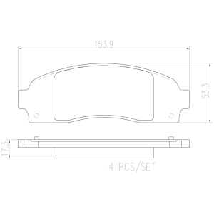 brembo Premium Ceramic Front Disc Brake Pads for 2002 Ford Explorer Sport Trac - P24183N