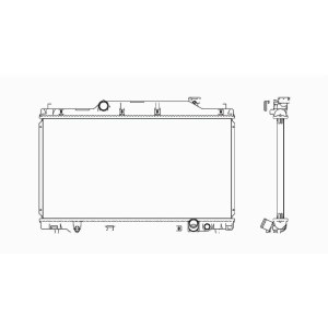 TYC Engine Coolant Radiator for 2002 Honda Civic - 2574