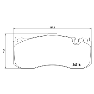 brembo Premium Low-Met OE Equivalent Front Brake Pads for 2010 BMW 135i - P06041