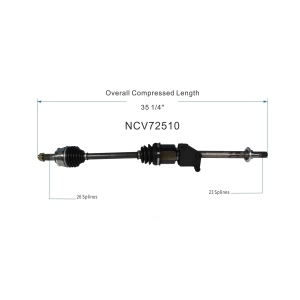 GSP North America Front Passenger Side CV Axle Assembly for 2002 Mini Cooper - NCV72510