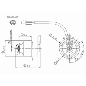 TYC Driver Side Engine Cooling Fan Motor for Mitsubishi - 630810