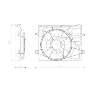 TYC Dual Radiator And Condenser Fan Assembly for 2012 Kia Forte Koup - 622270