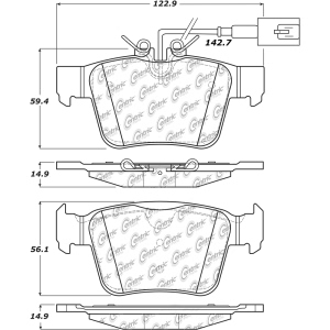 Centric Posi Quiet™ Premium™ Ceramic Brake Pads for 2017 Alfa Romeo Giulia - 105.19891