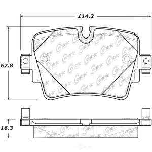 Centric Posi Quiet™ Semi-Metallic Rear Disc Brake Pads for Jaguar F-Type - 104.17530