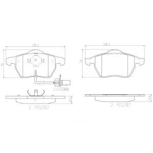 brembo Premium Ceramic Front Disc Brake Pads for 2000 Audi A8 Quattro - P85085N