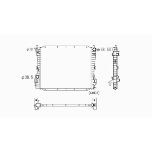 TYC Engine Coolant Radiator for 2008 Ford Mustang - 2789