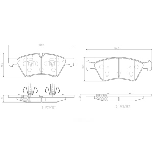 brembo Premium Ceramic Front Disc Brake Pads for Mercedes-Benz ML450 - P50063N