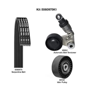 Dayco Serpentine Belt Kit for Kia Amanti - 5060975K1