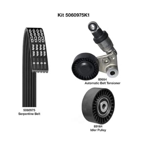 Dayco Serpentine Belt Kit for 2009 Kia Sorento - 5060975K1