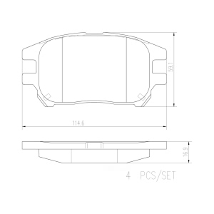 brembo Premium Ceramic Front Disc Brake Pads for 2003 Lexus RX300 - P56050N