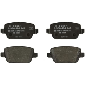 Bosch EuroLine™ Semi-Metallic Rear Disc Brake Pads for 2008 Land Rover LR2 - 0986494247