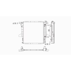 TYC Engine Coolant Radiator for 1998 Ford Ranger - 2172
