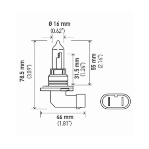 Hella Headlight Bulb for Suzuki - 9005XE-DB