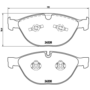 brembo Premium Low-Met OE Equivalent Front Brake Pads for 2010 BMW M6 - P06066