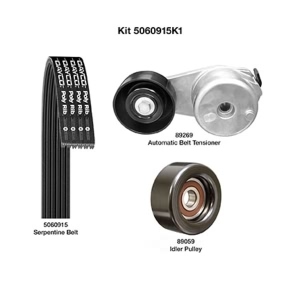 Dayco Serpentine Belt Kit for 2007 Buick Rainier - 5060915K1