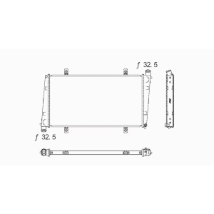 TYC Engine Coolant Radiator for 2002 Volvo V40 - 2400
