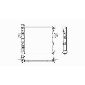 TYC Engine Coolant Radiator for Jeep Grand Cherokee - 2262