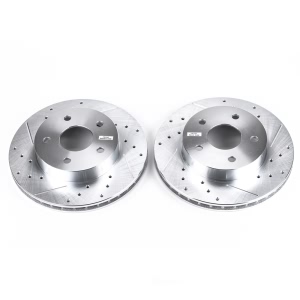 Power Stop PowerStop Evolution Performance Drilled, Slotted& Plated Brake Rotor Pair for Jeep - AR8742XPR