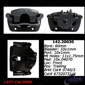 Centric Posi Quiet™ Loaded Brake Caliper for 1989 Jaguar Vanden Plas - 142.20030