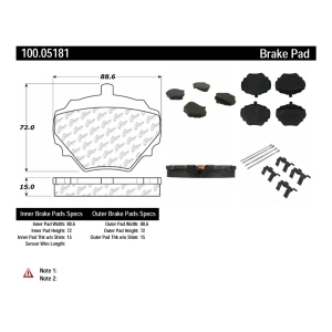 Centric Formula 100 Series™ OEM Brake Pads for Land Rover Defender 90 - 100.05181