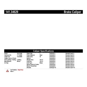 Centric Semi-Loaded Brake Caliper for 2014 BMW 428i xDrive - 141.34629