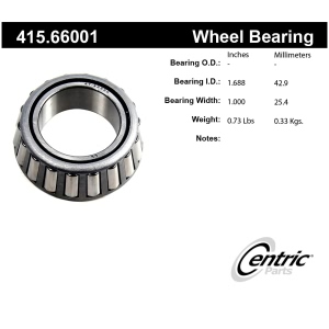 Centric Premium™ Front Driver Side Inner Wheel Bearing for 1994 GMC P3500 - 415.66001
