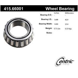 Centric Premium™ Front Driver Side Inner Wheel Bearing for 1985 Chevrolet P30 - 415.66001