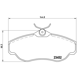 brembo Premium Low-Met OE Equivalent Front Brake Pads for 1999 Land Rover Range Rover - P44008