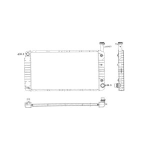 TYC Engine Coolant Radiator for Chevrolet Express 1500 - 2793