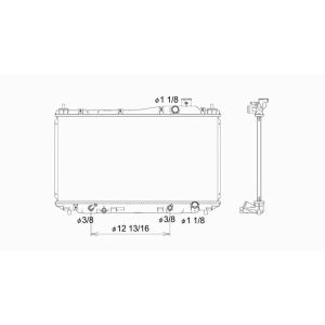 TYC Engine Coolant Radiator for 2001 Honda Civic - 2354