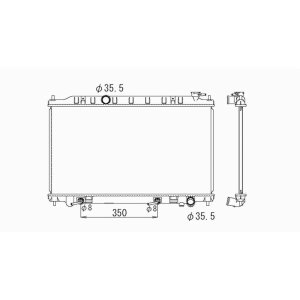 TYC Engine Coolant Radiator for 2004 Nissan Maxima - 2693