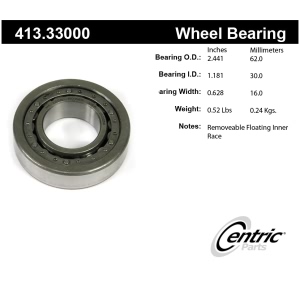 Centric Premium™ Rear Passenger Side Outer Wheel Bearing for Porsche 924 - 413.33000