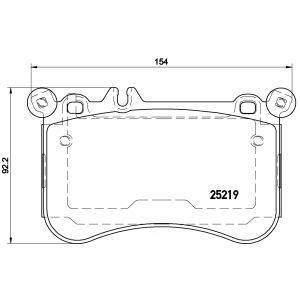 brembo Premium Low-Met OE Equivalent Front Brake Pads for 2013 Mercedes-Benz E550 - P50098