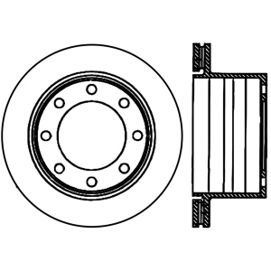 Centric Premium™ High Carbon Alloy Brake Rotor for 2006 GMC Sierra 3500 - 125.66050