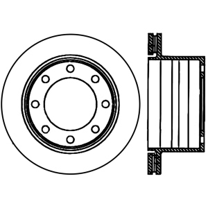 Centric Premium™ High Carbon Alloy Brake Rotor for 2007 GMC Sierra 3500 HD - 125.66050