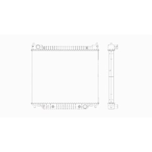 TYC Engine Coolant Radiator for 2002 Ford E-150 Econoline - 1994