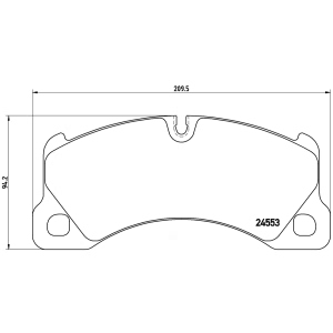 brembo Premium Low-Met OE Equivalent Front Brake Pads for Porsche Panamera - P65017