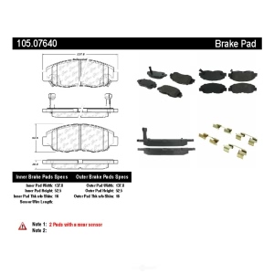 Centric Posi Quiet™ Ceramic Front Disc Brake Pads for Honda Insight - 105.07640