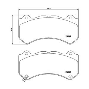 brembo Premium Low-Met OE Equivalent Front Brake Pads for 2017 Nissan GT-R - P37018