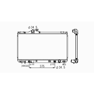 TYC Engine Coolant Radiator for 2004 Lexus IS300 - 2356