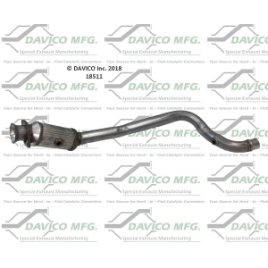 Davico Direct Fit Catalytic Converter and Pipe Assembly for 2015 Jaguar XF - 18511